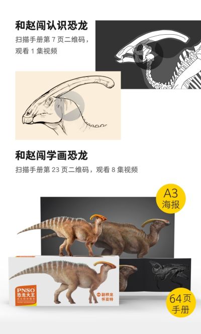 PNSO恐龙大王  成长陪伴模型44 副栉龙 怀亚特