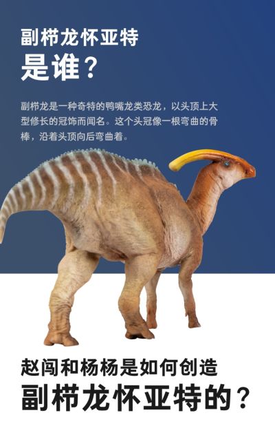 PNSO恐龙大王  成长陪伴模型44 副栉龙 怀亚特