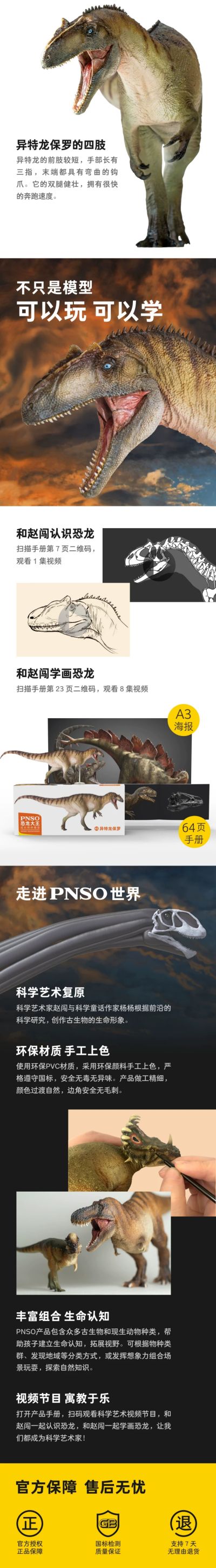 PNSO恐龙大王  成长陪伴模型45异特龙保罗