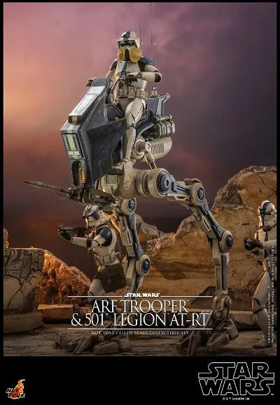 TMS091 《星球大战：克隆人战争》 先进侦察部队士兵及501军团AT-RT步行机 套装版