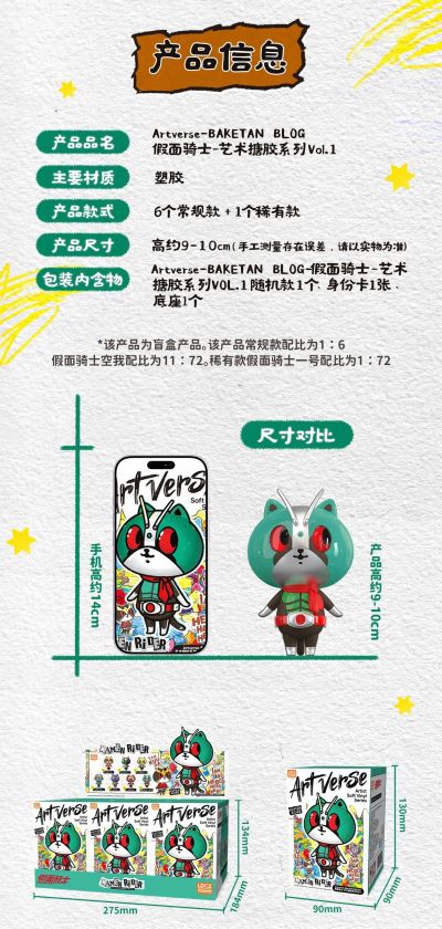 Artverse BAKETAN BLOG 假面骑士艺术搪胶系列Vol.1