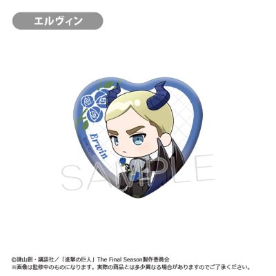 进击的巨人 Q版心形马口铁徽章盲盒 恶魔