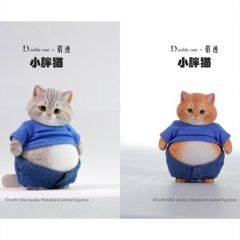 Double one 猎迹 1/6 小胖猫 狸花 橘猫 Q版 手办